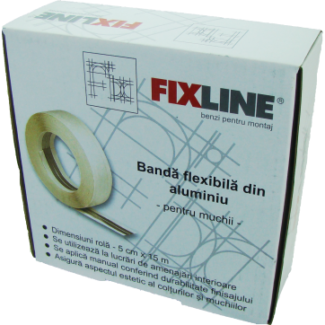 Banda flexibila din aluminiu pentru muchii FixLine 5 cm x 15m