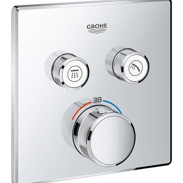 Unitate de control cu termostat pentru instalare încastrată cu 2 ieșiri Grohtherm SmartControl