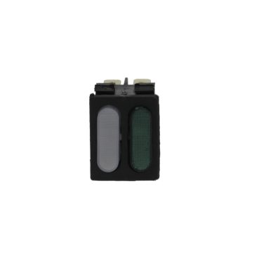 Bec de semnalizare verde/alb 230V racord fișă plată masculină 6,3mm rez.temp. 125°C