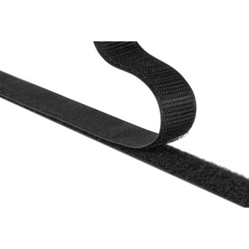 Banda hook cu puf si scai pentru cusut ALFATEX® 20 mm x 25 m, negru