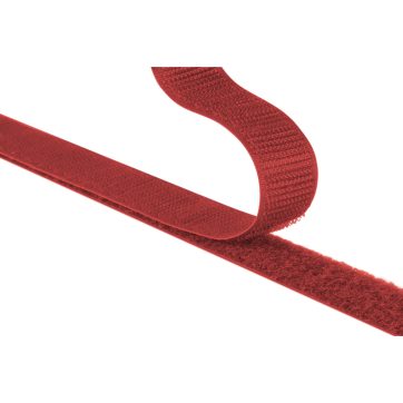 Banda loop cu puf si scai pentru cusut ALFATEX® 20 mm x 25 m, rosu